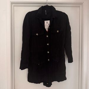 Zara Women's Black Utility Romper